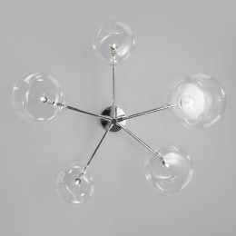 Потолочная люстра со стеклянными плафонами 70128/5 хром Eurosvet