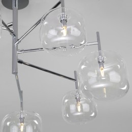 Потолочная люстра со стеклянными плафонами 70128/7 хром Eurosvet