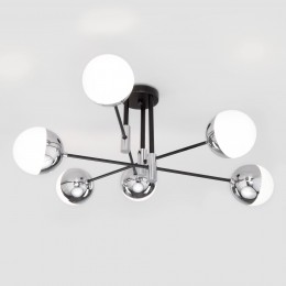 Потолочная люстра со стеклянными плафонами 70129/6 хром Eurosvet