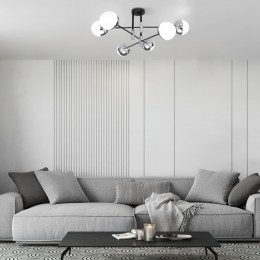 Потолочная люстра со стеклянными плафонами 70129/6 хром Eurosvet