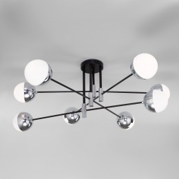Потолочная люстра со стеклянными плафонами 70129/8 хром Eurosvet