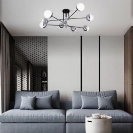 Потолочная люстра со стеклянными плафонами 70129/8 хром Eurosvet