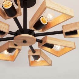 Потолочная люстра в стиле лофт 70056/8 черный Eurosvet