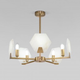 Потолочный светильник с мраморным рассеивателем 60158/5 латунь Eurosvet