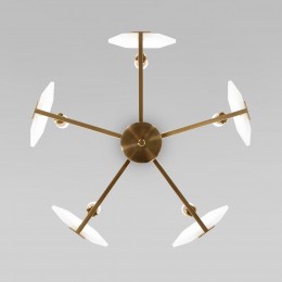 Потолочный светильник с мраморным рассеивателем 60158/5 латунь Eurosvet