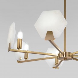 Потолочный светильник с рассеивателем из алибастра 60158/7 латунь Eurosvet