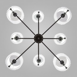 Потолочный светильник с тканевыми абажурами 60162/8 черный Eurosvet