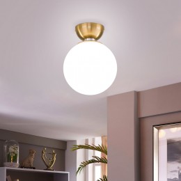 Потолочный светильник со стеклянным плафоном 30197/1 латунь Eurosvet