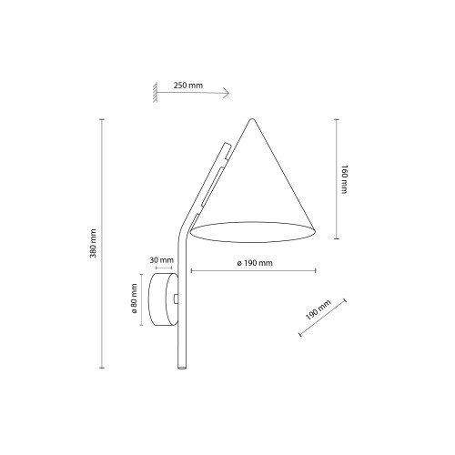 Светильник настенный 11088 CONO BROWN TK Lighting