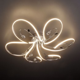 Светодиодная люстра с хрусталем 90082/6 хром Eurosvet