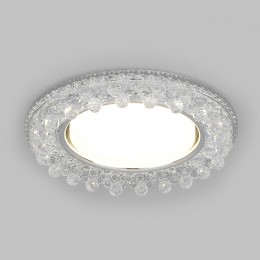 Встраиваемый точечный светильник с LED подсветкой 3025 GX53 CL прозрачный Elektrostandard
