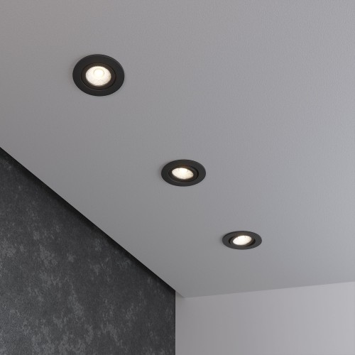 Встраиваемый точечный светильник Visio R 5W 4200K черный 15272/LED Elektrostandard