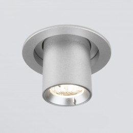 Встраиваемый точечный светодиодный светильник Pispa 10W 4200K серебро 9917 LED Elektrostandard