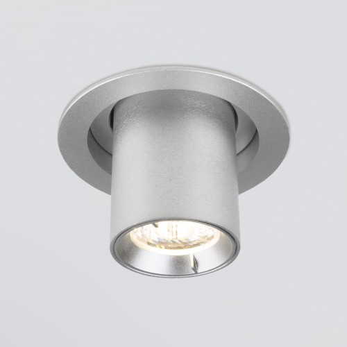 Встраиваемый точечный светодиодный светильник Pispa 10W 4200K серебро 9917 LED Elektrostandard