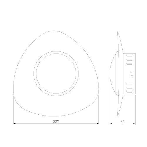 Настенный светодиодный светильник 40151/1 LED черный Eurosvet