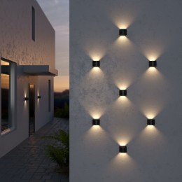 Blade черный уличный настенный светодиодный светильник 1518 TECHNO LED Elektrostandard