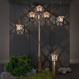 Cassiopeya H черное золото уличный подвесной светильник IP44 Cassiopeya H Elektrostandard