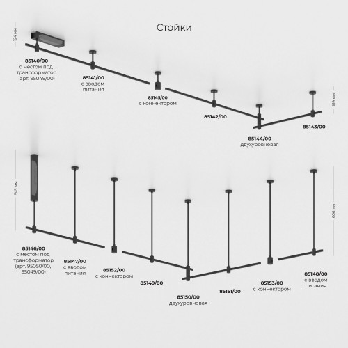 Esthetic Magnetic Подвесной комплект с вводом питания 85154/00 Elektrostandard