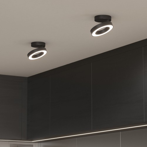 Накладной светодиодный светильник Spila черный 12W 4200К 25105/LED Elektrostandard
