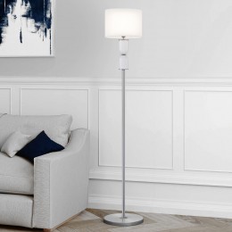 Напольный светильник с тканевым абажуром 01154/1 никель Eurosvet