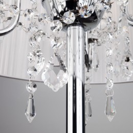 Напольный светильник с тканевым абажуром 2045/3F хром / белый Eurosvet