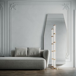 Напольный светодиодный светильник 80537/1 латунь Eurosvet