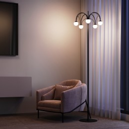 Напольный светодиодный светильник c регулировкой цветовой температуры 90194 черный Eurosvet