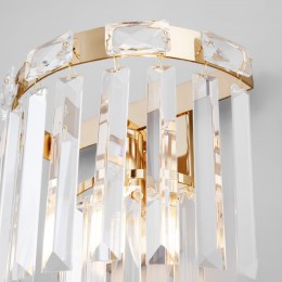 Настенный светильник с хрусталем 10130/1 золото Eurosvet