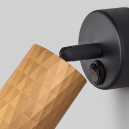 Настенный светильник с металлическим плафоном 20088/1 черный/золото Eurosvet