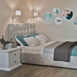 Настенный светильник с тканевым абажуром 10127/1 хром Eurosvet