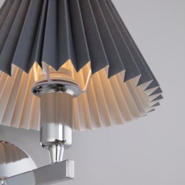 Настенный светильник с тканевым абажуром 60136/1 хром/графит Eurosvet