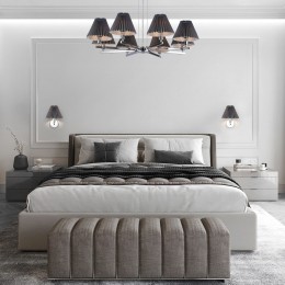 Настенный светильник с тканевым абажуром 60136/1 хром/графит Eurosvet