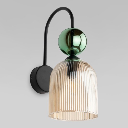 Настенный светильник со стеклянным плафоном 11143 Sophia Green Cognac TK Lighting
