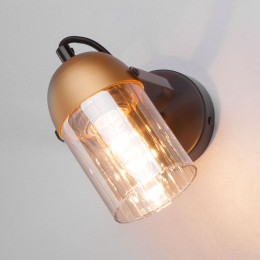 Настенный светильник со стеклянным плафоном 20122/1 черный / золото Eurosvet