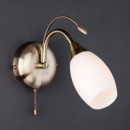 Настенный светильник со стеклянным плафоном 22080/1 античная бронза Eurosvet