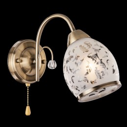 Настенный светильник со стеклянным плафоном 30026/1 античная бронза Eurosvet