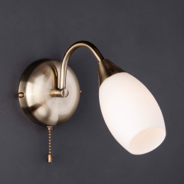 Настенный светильник со стеклянным плафоном 30280/1 античная бронза Eurosvet