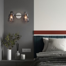 Настенный светильник со стеклянными плафонами 20120/2 чёрный жемчуг Eurosvet