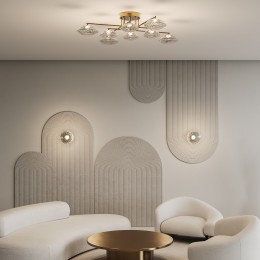 Настенный светодиодный светильник с прозрачным стеклянным плафоном 50389/1 LED латунь Eurosvet