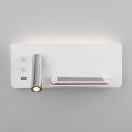 Настенный светодиодный светильник с USB Fant R LED (правый) MRL LED 1113 белый/хром Elektrostandard