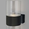Настенный светодиодный светильник со стеклянным плафоном 40021/1 LED чёрный/прозрачный Eurosvet