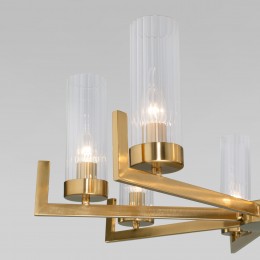 Подвесная люстра со стеклянными плафонами 60133/8 латунь Eurosvet