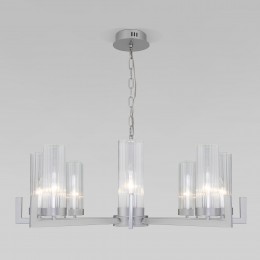 Подвесная люстра со стеклянными плафонами 60133/8 серебро Eurosvet