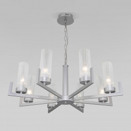 Подвесная люстра со стеклянными плафонами 60133/8 серебро Eurosvet