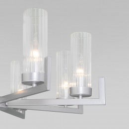 Подвесная люстра со стеклянными плафонами 60133/8 серебро Eurosvet