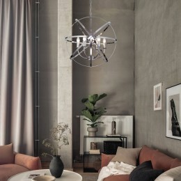 Подвесная люстра в стиле лофт 60139/6 хром Eurosvet