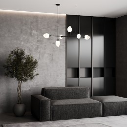 Подвесной светильник с акриловыми плафонами 30188/6 черный Eurosvet