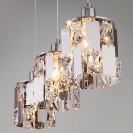 Подвесной светильник с хрусталем 50101/3 хром Eurosvet