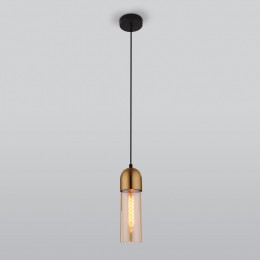 Подвесной светильник со стеклянным плафоном 50180/1 янтарный Eurosvet