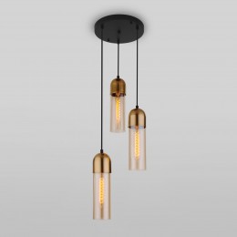 Подвесной светильник со стеклянным плафоном 50180/3 янтарный Eurosvet